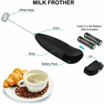 Electric Milk Frother Handheld Coffee Beater – Battery Operated Foam Maker