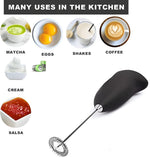 Electric Milk Frother Handheld Coffee Beater – Battery Operated Foam Maker