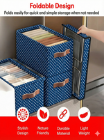 Foldable Polka Dot Clothes Storage Organizer Box with Transparent Window & Handles | Wardrobe Storage Bag for Clothes, Sarees & Blankets