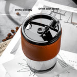 Glass Tumbler with Lid & Straw | Portable Coffee Cup