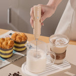 Rechargeable Milk Frother & Glass Coffee Tumbler Combo – Portable Coffee Set