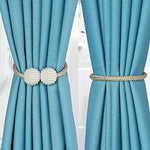 Luxury Pearl Curtain Tieback Rope | Magnetic Curtain Holder (Pack of 2)