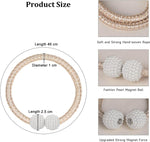Luxury Pearl Curtain Tieback Rope | Magnetic Curtain Holder (Pack of 2)