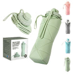 Collapsible Silicone Water Bottle | Leakproof BPA Free Foldable Travel Bottle