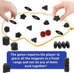 Magnetic Game Pieces Set – 24 Premium Hematite Tokens for Board Games & Strategy Games with Storage Bag