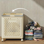 Foldable Laundry Basket with Wheels | Large Clothes Storage Hamper