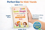 Sank Magic Practice Copybooks for Kids (Ages 3+) - Alphabet, Numbers, Math, Drawing Practice with Reusable Pens and Erasers