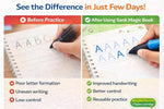 Sank Magic Practice Copybooks for Kids (Ages 3+) - Alphabet, Numbers, Math, Drawing Practice with Reusable Pens and Erasers