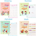 Sank Magic Practice Copybooks for Kids (Ages 3+) - Alphabet, Numbers, Math, Drawing Practice with Reusable Pens and Erasers