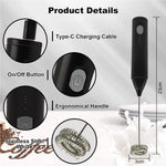 Rechargeable Electric Milk Frother – USB Coffee Beater with Multiple Speed