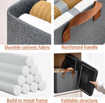 Foldable Storage Box Pack of 2 – Clothes Organizer with Handles