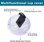 Insulated Travel Mug with Handle & Straw – Stainless Steel Tumbler